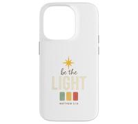 Be The Light, Matthew 5:14 Retro Star Christian Custodia per iPhone 14 Pro