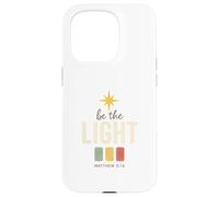Be The Light, Matthew 5:14 Retro Star Christian Custodia per iPhone 15 Pro