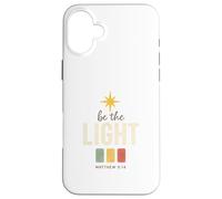 Be The Light, Matthew 5:14 Retro Star Christian Custodia per iPhone 16 Plus
