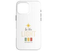 Be The Light, Matthew 5:14 Retro Star Christian Custodia per iPhone 16 Pro Max