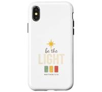 Be The Light, Matthew 5:14 Retro Star Christian Custodia per iPhone X/XS