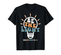 Be The Light Shirt Inspirational Religious Graphic Tees Maglietta