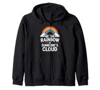 Be the Rainbow In Someone's Cloud Positivity Proud Inspiring Felpa con Cappuccio