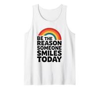 Be The Reason Someone Smiles Gentilezza Arcobaleno Positivo Retro Canotta