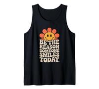 Be The Reason Someone Smiles Gentilezza Groovy Sun Retro Canotta