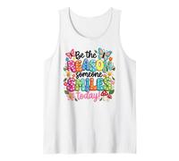 Be The Reason Someone Smiles Today, colorato Stile retrò, Citazione Artistica Canotta