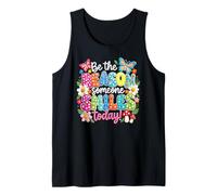 Be The Reason Someone Smiles Today, colorato Stile retrò, Citazione Artistica Canotta