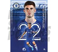 Be The Star Posters Chelsea FC 2019/20 Christian Pulisic Poster A2 - Prodotto con Licenza Ufficiale - Taglia A2 - Disponibile nelle Misure A3 e A2