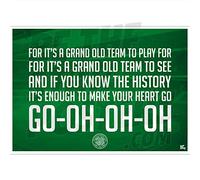 Be The Star Posters Poster da parete con scritta Celtic Football Club, formato A2, stampa artistica da parete, prodotto con licenza ufficiale, disponibile in formato A2, formato A2