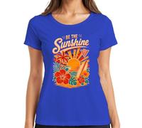 Be the Sunshine Surf Sunset Summer Vibes - Maglietta da donna, Blu, 3XL