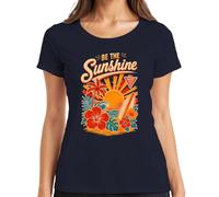 Be the Sunshine Surf Sunset Summer Vibes - Maglietta da donna, blu navy, S