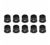 BE-TOOL 10 tappi rotondi in plastica nera con diametro esterno da 2,5 cm, inserti per tubi rotondi con spina filettatura M8, tappi per sedie e gambe dei mobili (2,5 x 2,3 cm)