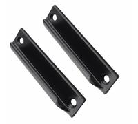 BE-TOOL 2 maniglie per ante di armadietti da cucina, 90 mm, in lega di alluminio, maniglie per porte scorrevoli, maniglie curve per finestre, mobili (nero)