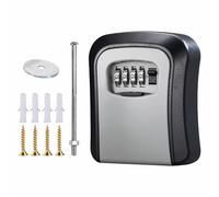 BE-TOOL Cassetta di sicurezza per chiavi da parete, misura M, colore grigio, con combinazione a 4 cifre, resistente alle intemperie, per casa, garage, scuola, anziani genitori