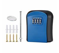 BE-TOOL Cassetta di sicurezza per chiavi da parete, misura S, blu, con combinazione a 4 cifre, resistente alle intemperie, per casa, garage, scuola, anziani genitori