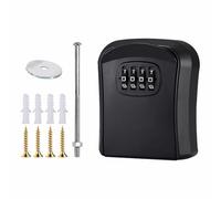 BE-TOOL Cassetta di sicurezza per chiavi da parete, misura S, nera, con combinazione a 4 cifre, resistente alle intemperie, per casa, garage, scuola, genitori anziani