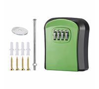 BE-TOOL Cassetta di sicurezza per chiavi da parete, misura S, verde, con combinazione a 4 cifre, resistente alle intemperie, per casa, garage, scuola, anziani genitori