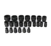 BE-TOOL - Chiave a bussola per avvitatore a impulsi, universale, a 6 punte, 1/2", 8-32 mm, per avvitatore a percussione elettrico o pneumatico (confezione da 1), nero