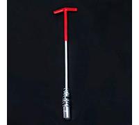 BE-TOOL - Chiave per candela di accensione da 16 mm, impugnatura a T, giunto universale per fissaggio e demolizione lungo