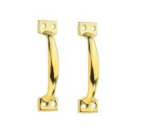 BE-TOOL Confezione da 2 maniglie dorate per focolaio, 13,8 cm, per porte esterne in ferro, per cancelli, fienili, capannoni