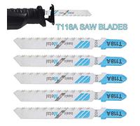 BE-TOOL - Lame per seghetto alternativo con gambo a T T118A, lame universali per tagliare metallo, legno, PVC e altro ancora, adatte per Bosch, Dewalt, Hitachi, Makita, Festool ecc.