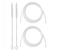 BE-TOOL Set di tubi per macchina da caffè, 2 tubi (2 m) + 2 spazzole, spazzola per la pulizia del tubo del latte, compatibile con macchine da caffè automatiche da cucina per ristoranti e cucine