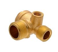 BE-TOOL Valvola di ritegno non ritorno compressore valvola di ritegno valvola compressore aria 3-Way per compressore d'aria diretto (femmina, 1,27 cm x 0,9 cm x 0,3 cm)