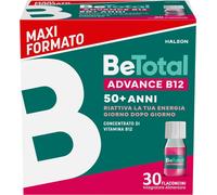 BE-TOTAL ADVANCE B12 50+ ANNI Contro Stanchezza Fisica e Mentale 30 Flaconcini