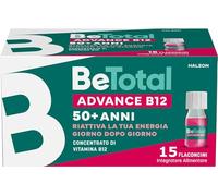 Be-Total Advance B12 Integratore Alimentare 50+ Gusto Lampone 15 Flaconcini | Stanchezza Fisica e Mentale