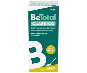 Be-Total Classico Integratore Vitamine B Liquido Bambini 3+ e Adulti, 100ml | Gusto Limone