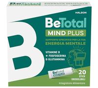 Be-Total Mind Plus Integratore Adulti e Bambini 6+, Energia Mentale | 20 Bustine, con Vitamina B, Fosfoserina, L-Glutammina