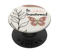Be Transformed Butterfly Christian Bible Verse Romans 12:2 PopSockets PopGrip Adesivo