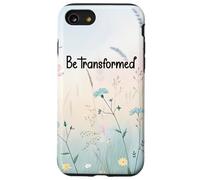 Be Transformed Christian Blue Floral Bible Verse Romans 12:2 Custodia per iPhone SE (2020) / 7/8