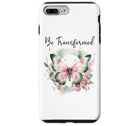 Be Transformed Romans 12:2 Butterfly Christian Bible Verse Custodia per iPhone 7 Plus/8 Plus