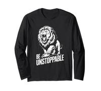 Be Women Unstoppable Motivational Lion Uomini Bambini Maglia a Manica