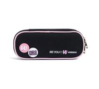 BE YOU - Astuccio Ovale Scuola Webboh Ideale per Riporre la Cancelleria, con Piccola Tasca Interna, Passanti Elastici e Pratica Chiusura a Zip, 21,6 x 6 x 9,8 cm,
