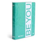 BE YOU - Pattern Floral, Diario Scuola 2025-2026, Agenda 12 Mesi Datata, Formato Standard 13,5cm x 18,2cm, Sovracopertina Trasparente, Diario con Sticker e Segnalibro