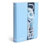 BE YOU - Color Light Breeze, Diario Scuola 2025-2026, Agenda 12 Mesi Datata, Formato Easy 12,5cm x 16,5cm,Sovracopertina Trasparente, Diario con Sticker e Segnalibro