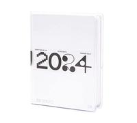 AGENDA BE-U 2024 GIORNALIERA A5 13,5X18,2 CM COLORE EXTRA WHITE COPERTINA RIGIDA