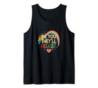 Be You They Will Adjust Inspiration Colorful Rainbow Canotta