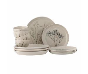 Bea - Set di stoviglie in gres naturale