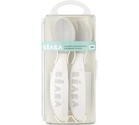 Béaba 3384349134709 Set di 2 Posate Ergonomiche per l'Apprendimento, Grigio