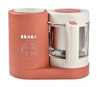 BÉABA - Babycook Néo, Cuocipappa Omogeneizzatore, Cottura a Vapore Delicata, Robot per Pappe 4 in 1, Neonato e Bambino, Bicchiere in Vetro e Cestello in Acciaio Inox, Terracota, Presa EU