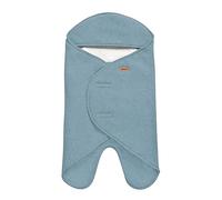 BÉABA, Babynomade Doppio Pile Polare, Coperta Invernale per Neonati,Compatibile con Seggiolino Auto/Pram/Sat, Morbida,Calda,Idrorepellente,Traspirante,Passaggio Imbracatura,Blu Baltico/Bianco,0-6 Mesi