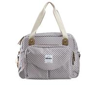 BÉABA, Borsa Fasciatoio Genève II, Borsone per Pannolini, Materassini per il Cambio dei Neonato, Modulabile, Taschino Isotermico per pasti, Sistema di aggancio al Passeggino - grigio/Corail