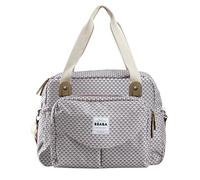 BÉABA, Borsa Fasciatoio Genève II, Borsone per Pannolini, Materassini per il Cambio dei Neonato, Modulabile, Taschino Isotermico per pasti, Sistema di aggancio al Passeggino - grigio/Corail