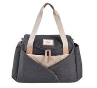 BÉABA, Borsa fasciatoio Sydney, Modulare, Grande capacità, Scomparti multipli, Spazio Cocoon, Tasca pranzo isolata, Sistema di aggancio al passeggino, Maniglie per il trasporto, Grigio scuro screziato