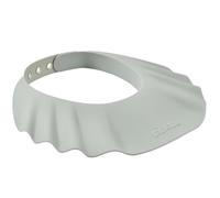 BÉABA, Cappello da doccia per bambini, cuffia da bagno, fascia regolabile, 5 posizioni, protezione per occhi e orecchie, silicone morbido e flessibile, grigio verde