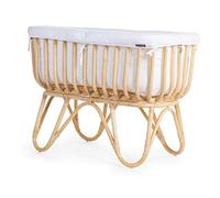 Béaba CHILDHOME, culla in rattan per bambini, rettangolare, materasso incluso, molto leggero, utilizzabile fino a 9 kg, 90 x 50 x 70 cm, rivestimento in jersey ecru