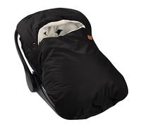 BÉABA, Coprigambe accogliente per seggiolino auto, compatibile con tutti i seggiolini auto del Gruppo 0, 0-12 mesi,impermeabile,antivento,TOG 6,doppio pile,passaggio con imbracatura a 3 e 5 punti,nero